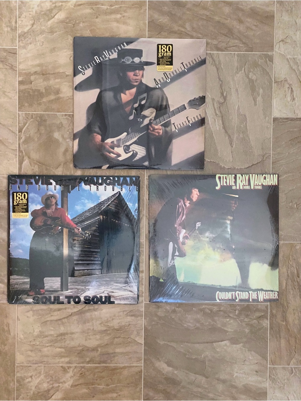 Stevie Ray Vaughan Factory Sealed Vinyl LP Lot Of 3 Epic Records